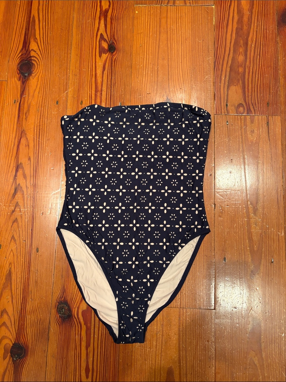 Women’s Navy Floral One-Piece Swimsuit Size 8